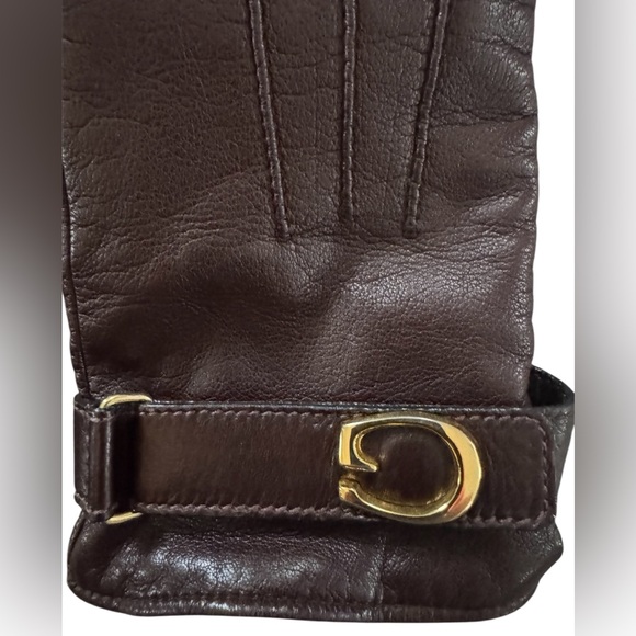 Gucci Brown Leather Gloves - Picture 4 of 6
